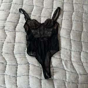 ASOS black lace teddy - lingerie bodysuit